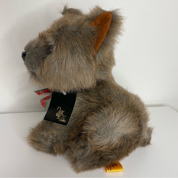 NWT 1992 Vintage 24K Special Effects Polar Puff dog terrier stuffed animal plaid - Picture 13 of 13